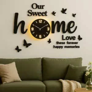Decoration Piece for Home Decor Living Room | Premium 3D Clocks.