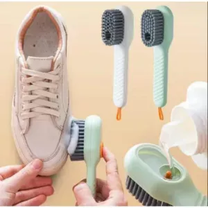 Liquid Adding Soft Fur Cleaning Brush, Long Handle Automatic Liquid Adding Brush Shoes Scrubbing Brush Household Cleaning Brushes